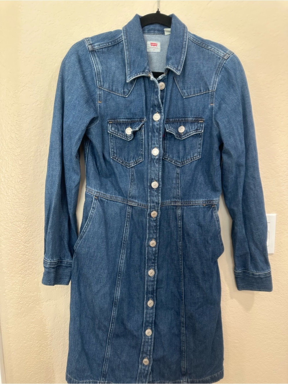 Levi's Blue Denim Button-Down Dress